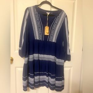 Fat face embroidered dress